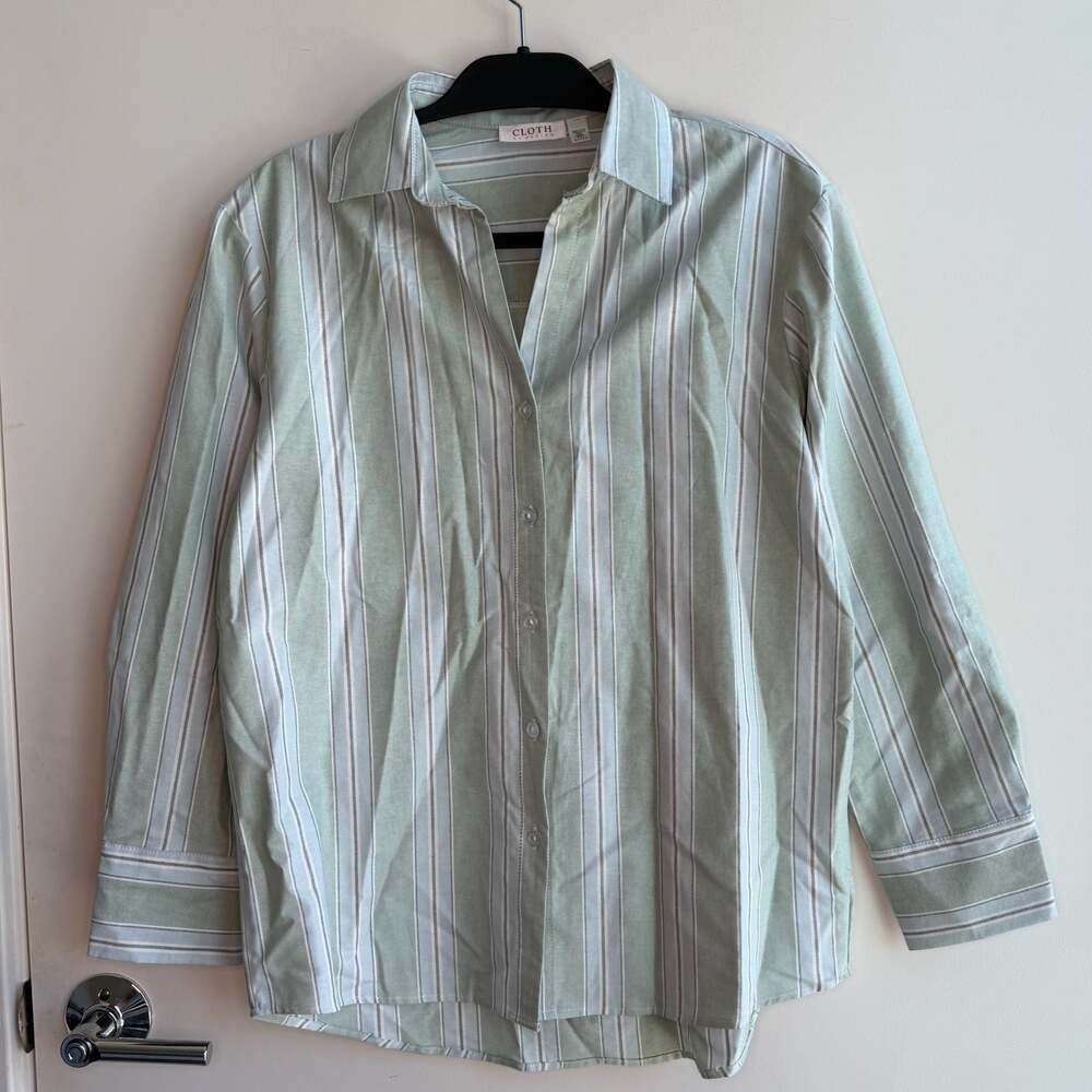 Cloth By Design Striped Button Down Shirt Size S